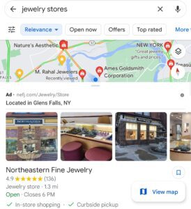 Google Business Listings in the Maps app