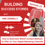 How to Determine Which Contact Methods to Offer on your digital marketing channels, Episode 22, Building Success Stories Podcast