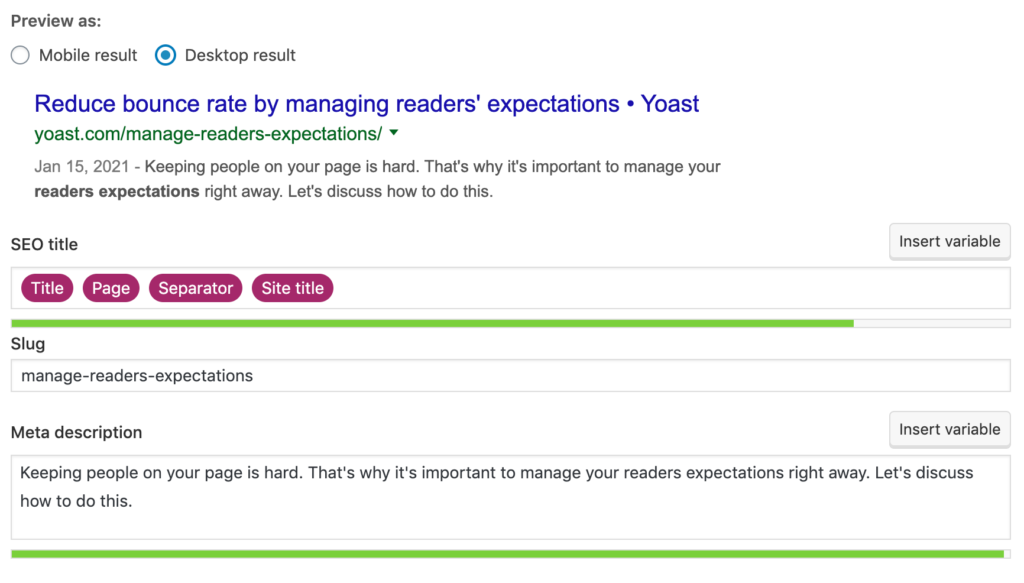The Yoast SEO plugin for WordPress allows you to apply more search engine optimization techniques to your website.
